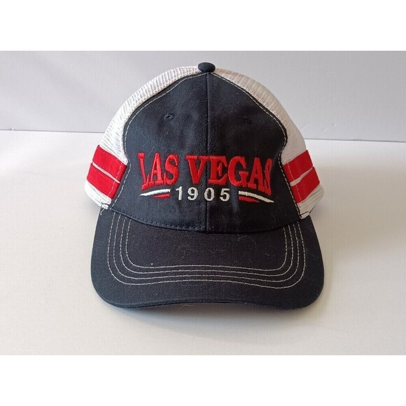 Las Vegas 1905 Trucker Hat Mesh Blue Striped Snapback Cap - Picture 1 of 6